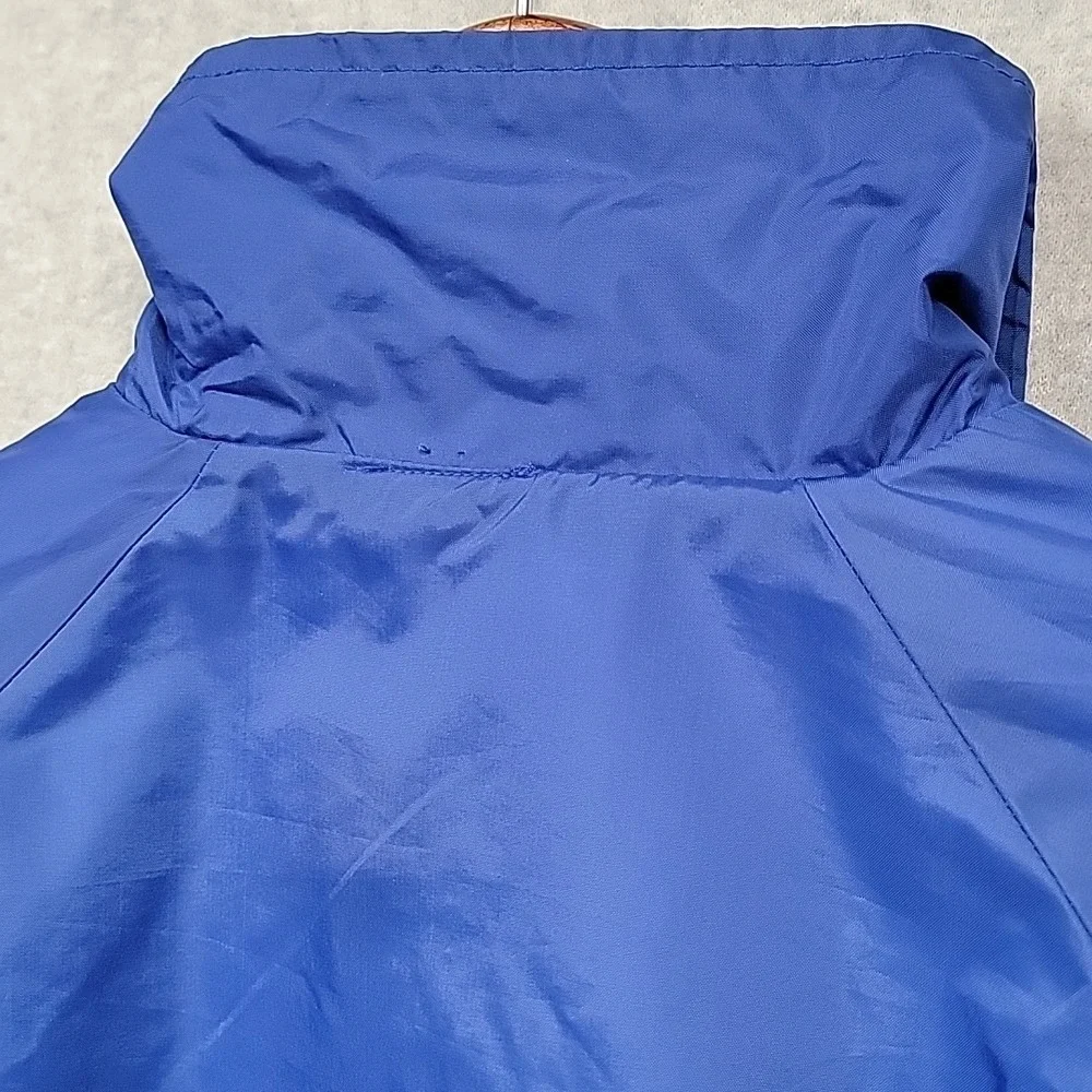 Vintage USA Olympics Team Track Blue Snap Up Jacket Windbreaker Men's M Pockets